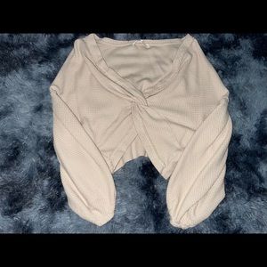 Buckle Crop Sweater: